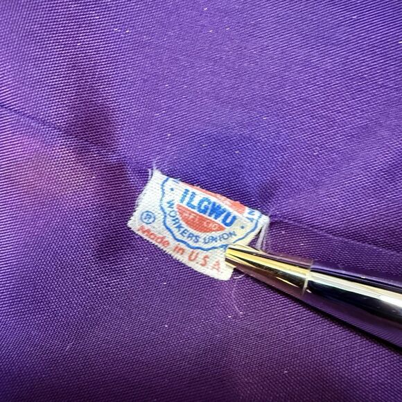 Fashions by Jill Vtg 80s Purple Double breasted 100% Wool Coat Lined Small USA - Picture 11 of 14